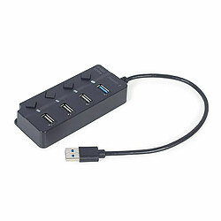 Hub USB GEMBIRD UHB-U3P1U2P3P-01 Noir