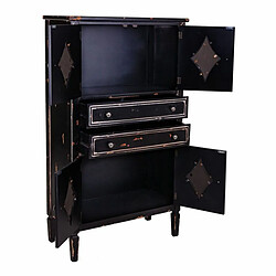 Avis Armoire Alexandra House Living Noir verre Bois d'épicéa 100 % Métal Bois MDF 38 x 142 x 80 cm