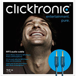 Clicktronic Casual Câble audio MP3 (câble ouick 3,5 mm avec une longueur pour lecteur MP3, iPod, et Smartphone) 3 m