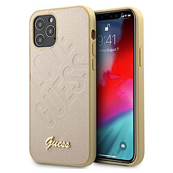 Guess Maroquinerie guess guhcp12lpuilglg iphone 12 pro max 6,7" zloty/gold coque dur iridescent love script gold logo