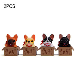 Wewoo Ornement de poupée de bouledogue de décoration créative de 2 PCS, style aléatoire