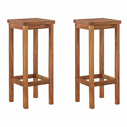 Maison Chic Table de bar et chaises d'extérieur 3 pcs,Ensemble de bar de jardin pour relax bois d'acacia solide -GKD243530 pas cher