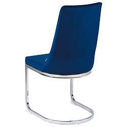 Beliani Chaise de salle à manger Chaise en porte-à-faux ALTOONA Set de 2 Velours Bleu marine pas cher