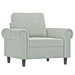 Avis Maison Chic Ensemble de canapés 3 pcs avec coussins, Canapé droit Sofa pour Salon Gris clair Velours -GKD964263