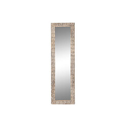 Miroir mural DKD Home Decor 44 x 3 x 150 cm Verre Marron Blanc Bois de manguier Indien Bois MDF Décapé