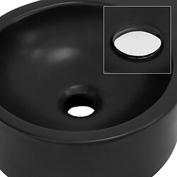 Acheter Lavabo avec vidage et trop-plein 45x36x13 cm noir en céramique ML-Design