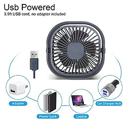 Acheter Petit Ventilateur de Bureau USB, Ventilateur de Refroidissement de Table Portable Personnel de 4 Pouces 3 Vitesses Mini Ventilateur de Bureau Silencieux à Rotation de 360 Degrés avec Câble Alimenté par USB pour la Maison