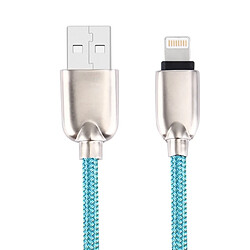 Avis Wewoo Câble bleu pour iPhone X / 8 & 8 Plus / 7 & 7 Plus / 6 & 6s & 6 Plus & 6s Plus / iPad 1M Woven Style Metal Head 108 noyaux de cuivre Lightning à USB Data Sync de charge,