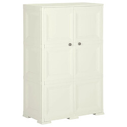 vidaXL Armoire plastique 79x43x125 cm design bois glace à la vanille