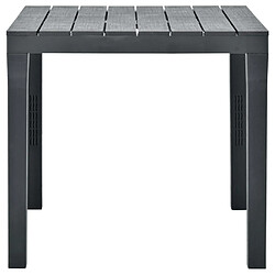 Acheter vidaXL Table de jardin avec 2 bancs Plastique Anthracite