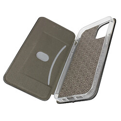 Avizar Housse pour iPhone 14 Clapet Porte-carte Support Vidéo Design élégant Noir