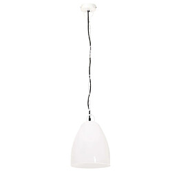 Avis vidaXL Lampe suspendue industrielle 25 W Blanc Rond 32 cm E27