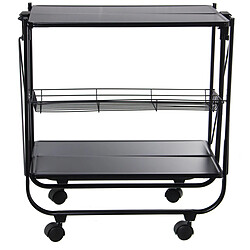 Chariot de service Alexandra House Living Noir 68 x 70 x 40 cm Pliable