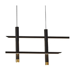 Luminaire Center Suspension Esparta Noir,Or pas cher