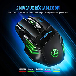 Avis Souris Gamer LED Optique 5500 DPI VicTsing Zelotes Souris de Jeu 7 Boutons Souris Gaming Filaire Profesionnel Gaming Mouse USB de Ha