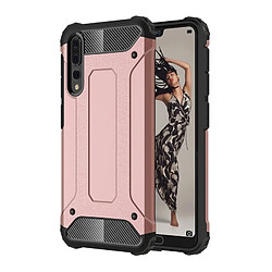 Wewoo Coque renforcée or rose pour Huawei P20 Pro Full-Rugged TPU + PC Combinaison Couverture Arrière Cas