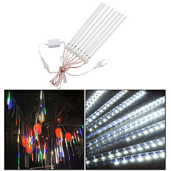 LED Meteor Shower Lights Falling Rain Icicle Party Tree Decor Blanc Froid pas cher