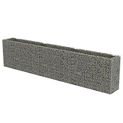 Maison Chic Jardinière,Lit surélevé - Bac à fleurs - pot de fleur à gabion Acier galvanisé 450x50x100 cm -GKD54467