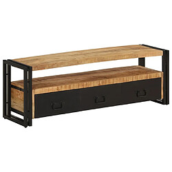 Maison Chic Meuble TV scandinave - Banc TV pour salon 120x30x40 cm Bois massif de manguier -MN22700