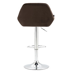 Non Tabouret de bar Braga velours chrome pas cher