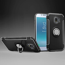 Wewoo Coque Étui de protection magnétique à 360 degrés avec anneau de rotation pour Galaxy J2 Pro 2018 noir