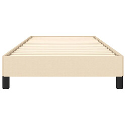 Acheter vidaXL Cadre de lit sans matelas crème 90x190 cm tissu