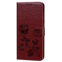 Wewoo Housse Coque Étui en cuir avec rabat horizontal relief Rose pour Galaxy A70avec porte-cartes et portefeuille