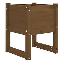 Maison Chic Jardinière,Bac à fleurs - pot de fleur Marron miel 40x40x52,5 cm Bois massif de pin -GKD78189