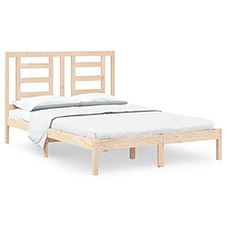 vidaXL Cadre de lit sans matelas 140x190 cm bois de pin massif