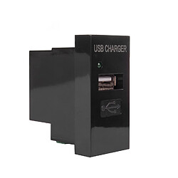 Prise USB avec chargeur - Maclean MCE727B - Connexion USB jusqu'à 1A - murale - modulaire - encastrée - noir