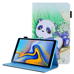 Etui en PU texture croisée avec porte-cartes panda mignon pour votre Samsung Galaxy Tab A8 10.5 2021 SM-X200/X205