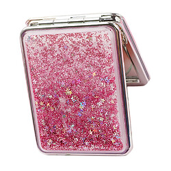 Acheter voyage compact miroir de maquillage double face miroir grossissant portable rose-carré