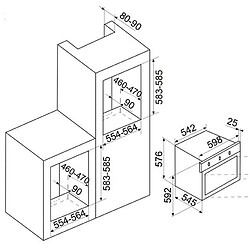 Avis Four intégrable 62l 60cm a émail inox - gfmg51ix - GLEM