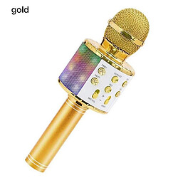 Universal Wireless Bluetooth Microphone With Led Lights(Gold)