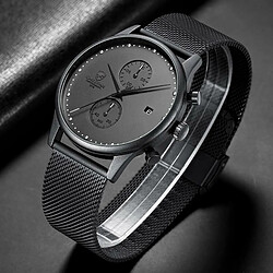 Acheter Justgreenbox Montre d'affaires d'horloge de sport étanche en acier inoxydable pour hommes chronographe à quartz