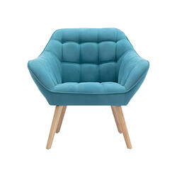 Acheter Vente-Unique Canapé 2 places et fauteuil en tissu bleu CASERTA