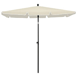 Maison Chic Parasol Jardin | Parasol de jardin avec mat 210x140 cm Sable - GKD29322