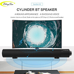 Universal Bluetooth sans fil Bluetooth Soundbar Stéréo Basse HiFi Haut-parleur TV Home Theater TV Barre de son avec haut-parleurs portables (Noir)