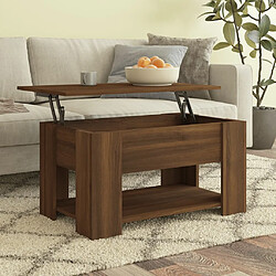 vidaXL Table basse Chêne marron 79x49x41 cm Bois d'ingénierie