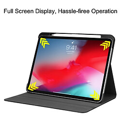 Wewoo Housse Étui Coque en cuir PU à rabat horizontal de couleur unie pour iPad Pro 11 pouces 2018avec support et fonction veille / réveil noir pas cher