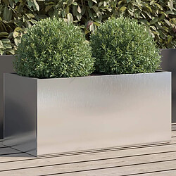 vidaXL Jardinière argenté 62x30x29 cm acier inoxydable