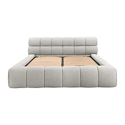 Acheter Lit coffre 160 x 200 cm - Tissu - Gris clair + Matelas - FORVIK de Pascal Morabito