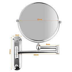 Avis Universal Loupe installée miroir rond commode composée rasage pliant toilette miroir maquillage gratuit mur installé | miroir de bain