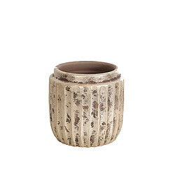 Cache-pot Romimex Beige Céramique Rustique 16 x 16 x 16 cm