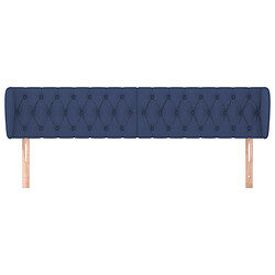 Avis Maison Chic Tête de lit scandinave avec oreilles,meuble de chambre Bleu 203x23x78/88 cm Tissu -MN31627