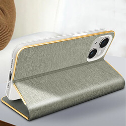 Acheter Avizar Étui pour iPhone 14 Clapet Porte-carte et Support vidéo Luna Book Gold Gris