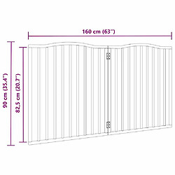 vidaXL Barrière pour chien pliable 2 panneaux 160 cm bois de peuplier pas cher