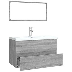 Avis vidaXL Meubles de salle de bain Sonoma gris Bois d'ingénierie