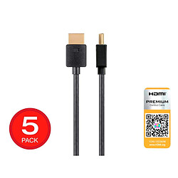 Monoprice High Speed HDMI Cable | Certified Premium | 4K@60Hz | HDR | 18Gbps | 36AWG | YUV 4:4:4 | Black | Ultra Slim Series