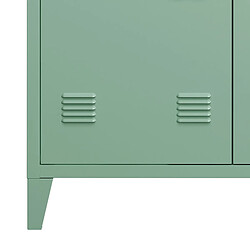 Acheter Helloshop26 Casier de bureau armoire meuble de rangement pour bureau atelier chambre acier de bureau métallique à 2 portes 90 x 80 x 33 cm vert pastel mat 03_0006342